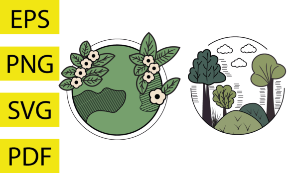 Earth Day Retro Vintage with Flowers Graphics