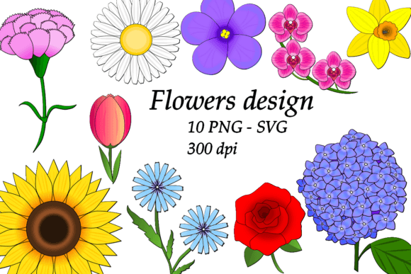 Flowers Graphics for Branding and Marketing