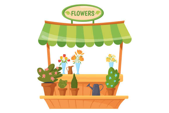 Flowers Street Stand Graphics for Modern Branding