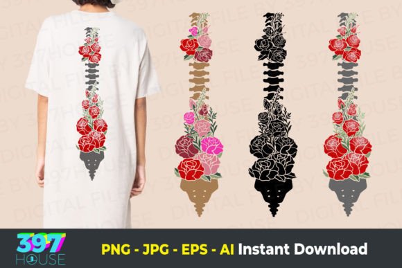 Human Spine, Roses with Spine Graphics