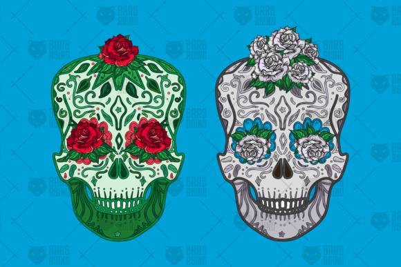 Roses in Skulls Graphics for Bold Branding