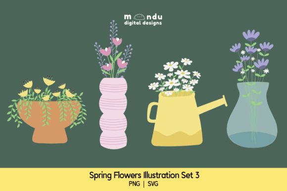 Spring Flowers Illustration Set 3: A Graphic Boost for Content Publishers