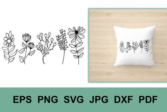 Wildflower SVG Flowers Graphics for Digital Sellers